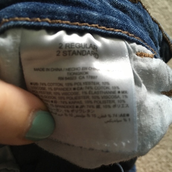 Old Navy Blue Skinny Jeans Size 2 - Picture 3 of 3